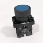 Push Button Blue Plastic