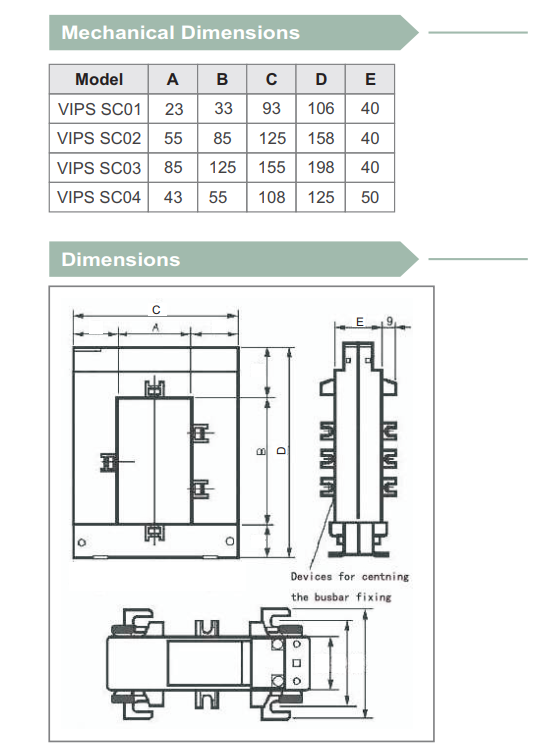 Split Core Current Transformer Dimensions