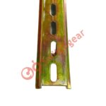 Din Rail 35 x15 x1.5 mm yellow passivated slotted nv