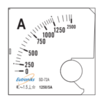 Analog Ammeter AC 12505A IP40 Class 1.5 Eutroniks