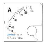Analog Ammeter AC 1605A IP40 Class 1.5 Eutroniks