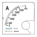 Analog Ammeter AC 25005A IP40 Class 1.5 Eutroniks