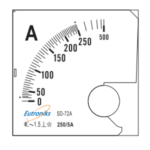 Analog Ammeter AC 2505A IP40 Class 1.5 Eutroniks