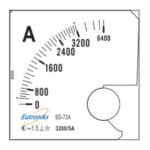 Analog Ammeter AC 3200 5A IP40 Class 1.5 Eutroniks
