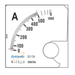 Analog Ammeter AC 500 5A IP40 Class 1.5 Eutroniks