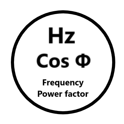 Frequency (Hz) & Power Factor (PF) Meter (Analog)