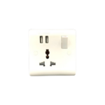 13A 1 Gang 250V Switched Multi Function socket with USB – Snowlite