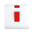 45A 1 Gang Double Pole Switch with Neon 3X3 250V