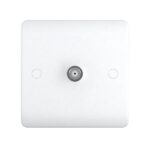 One Gang Satellite Socket Snowlite