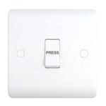 One gang Bell Push 10A SN316 Snowlite
