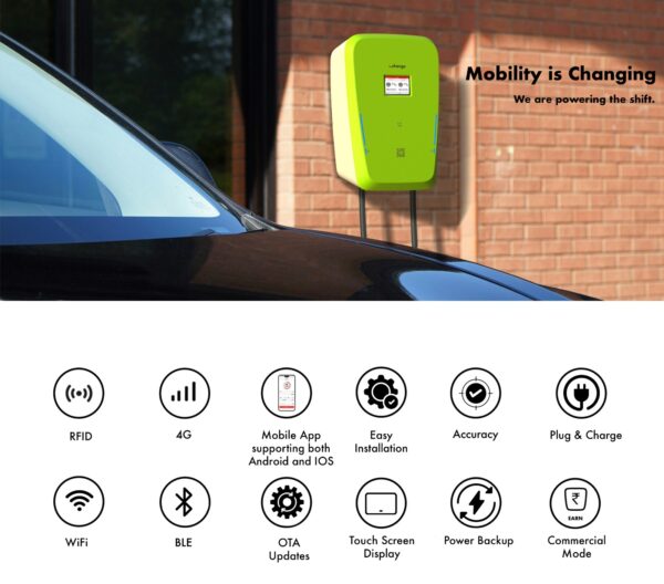 EV charging in UAE , Dubai, And ABu dhabi with ratings 7kw, 11kw, and 22kw