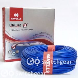 Havells 50.00mm² Blue Single Core Flexible Copper Cable HR PVC Insulated BS6231 100 Metres