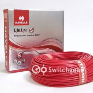 Havells 50.00mm² Red Single Core Flexible Copper Cable HR PVC Insulated BS6231 100 Metres