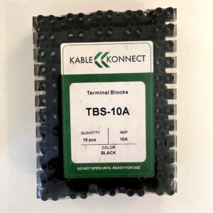 kablekonnect terminal strip 10a black 10pcs